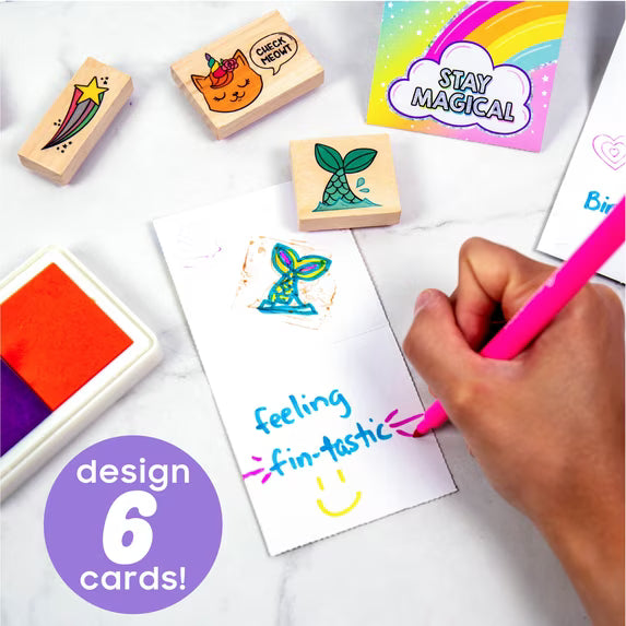 Just My Style Wooden Stamp, Art & Craft Kit for Boys & Girls, Kids & Teens (28 Pieces)