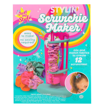Visit the Just My Style Store Just My Style D.I.Y. Scrunchie Maker Craft Kit, Boys and Girls, Child, Ages 6+
