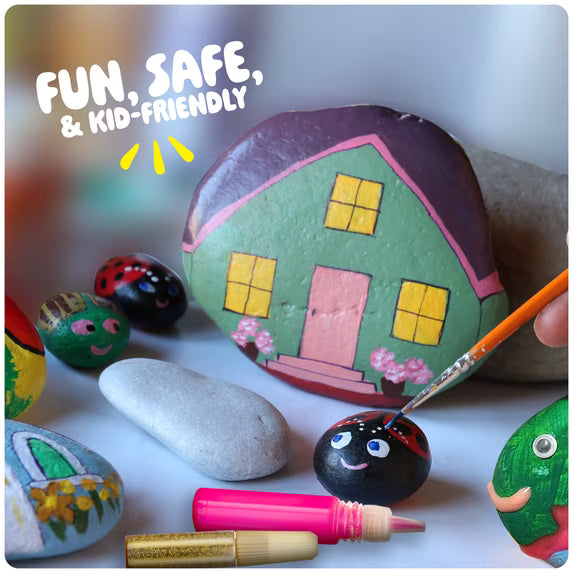 Glow-in-the-Dark Rock Painting Kit - Fun Easter Craft Kit for Kids - Gifts for Girls & Boys Ages 6-12 Years